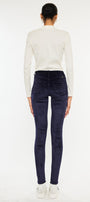 Ginny Mid Rise Velvet Ankle Skinny Pants - Official Kancan USA