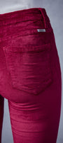Ginny Mid Rise Velvet Ankle Skinny Pants - Official Kancan USA
