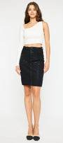 Zane High Rise Coated Midi Skirt - Official Kancan USA