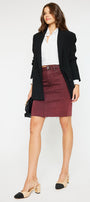 Zane High Rise Coated Midi Skirt - Official Kancan USA