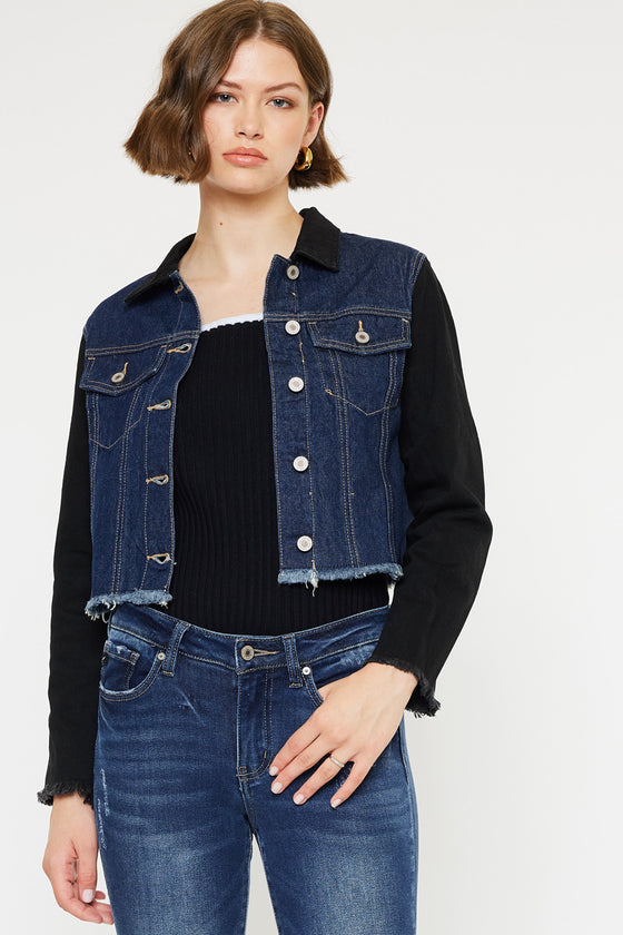 Asteria Cropped Two-Tone Jacket - Official Kancan USA