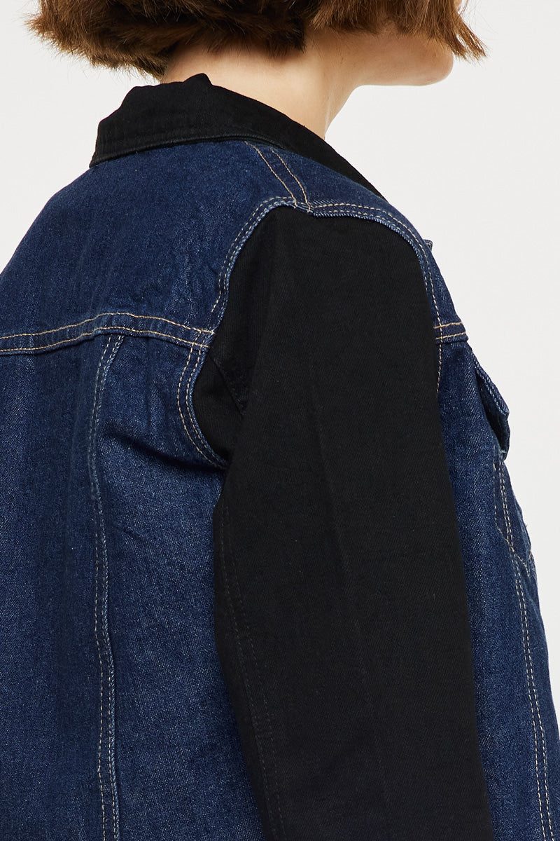 Asteria Cropped Two-Tone Jacket - Official Kancan USA