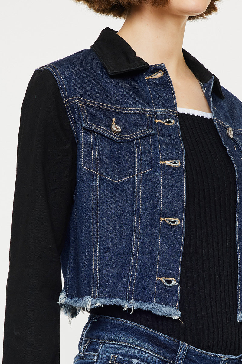 Asteria Cropped Two-Tone Jacket - Official Kancan USA