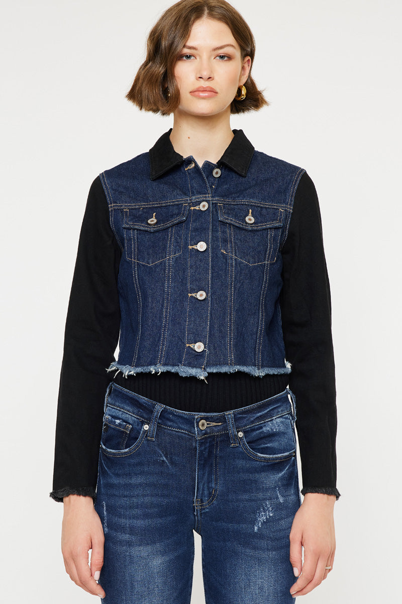 Asteria Cropped Two-Tone Jacket - Official Kancan USA