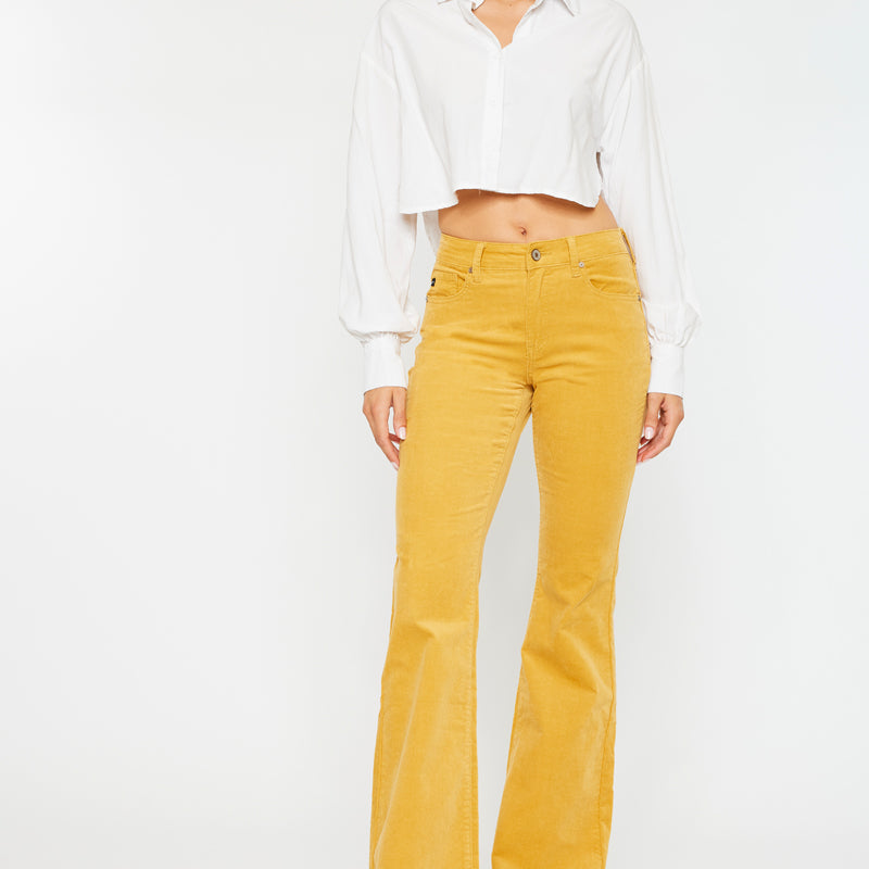 Lunita High Rise Corduroy Skinny Flare - Official Kancan USA