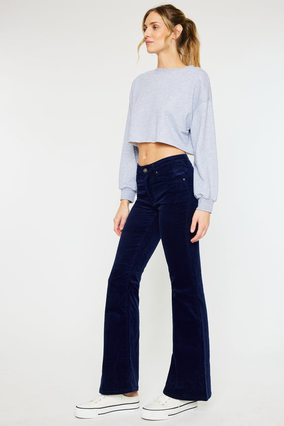 Lunita High Rise Corduroy Skinny Flare - Official Kancan USA