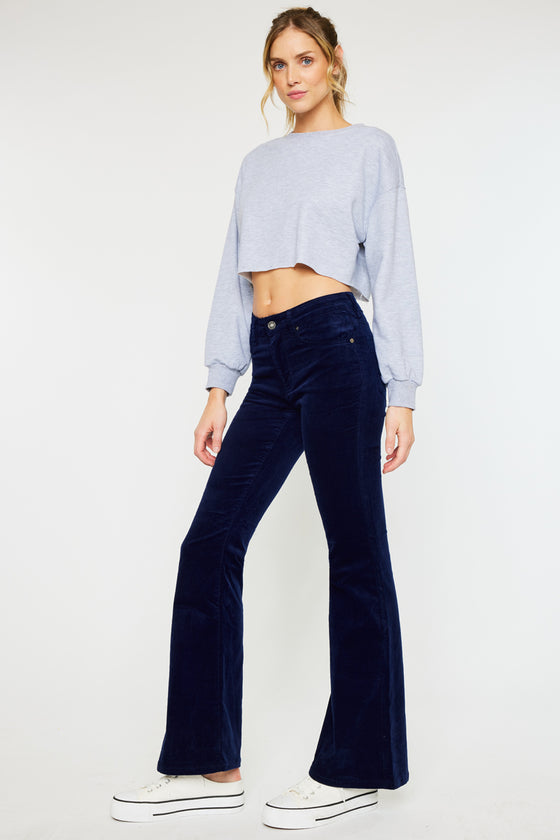 Lunita High Rise Corduroy Skinny Flare - Official Kancan USA