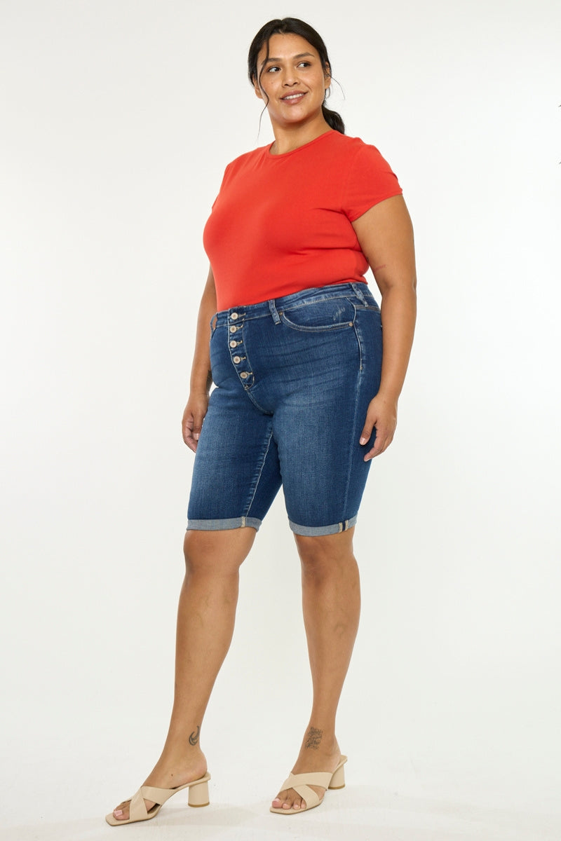 Tatiana High Rise Bermuda Shorts (Plus Size) - Official Kancan USA