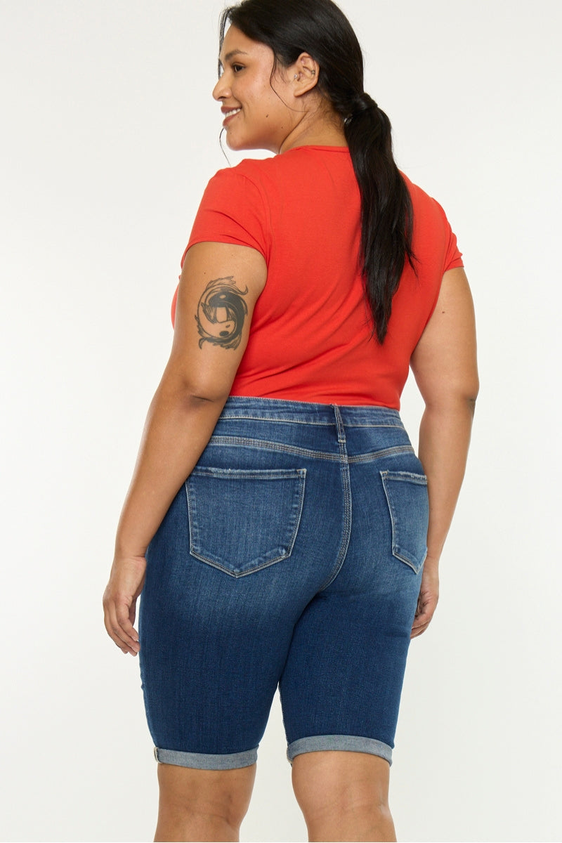 Tatiana High Rise Bermuda Shorts (Plus Size) - Official Kancan USA