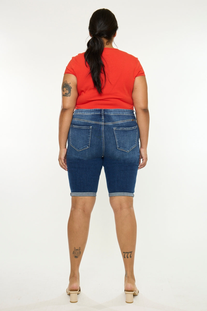 Tatiana High Rise Bermuda Shorts (Plus Size) - Official Kancan USA