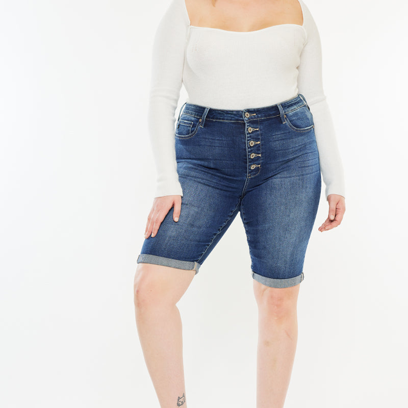 Tatiana High Rise Bermuda Shorts (Plus Size) - Official Kancan USA