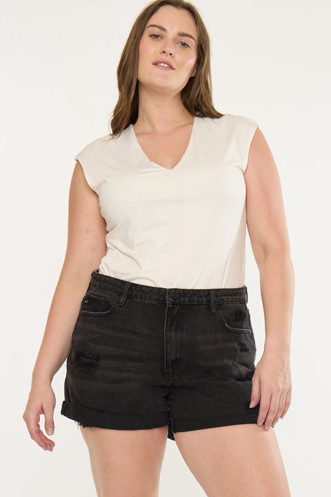 Monty Ultra High Rise Shorts (Plus Size) | Kancan USA
