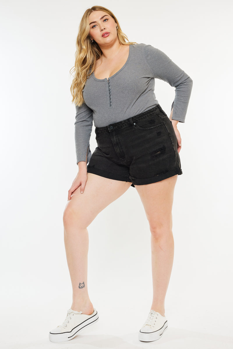 Monty Ultra High Rise Shorts (Plus Size) - Official Kancan USA