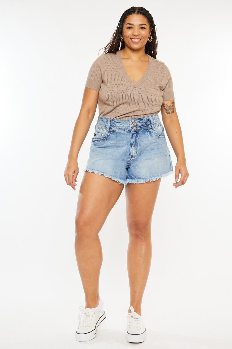 Judie Ultra High Rise Shorts (Plus Size) - Official Kancan USA