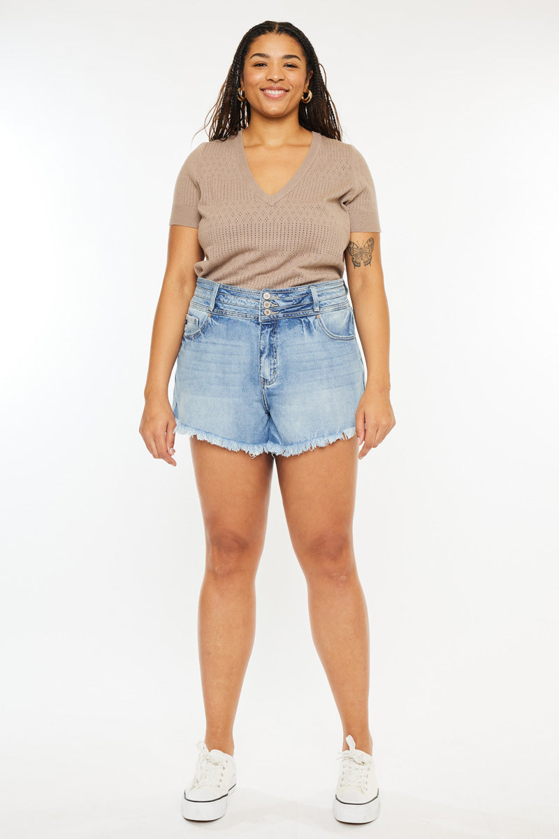 Judie Ultra High Rise Shorts (Plus Size) - Official Kancan USA