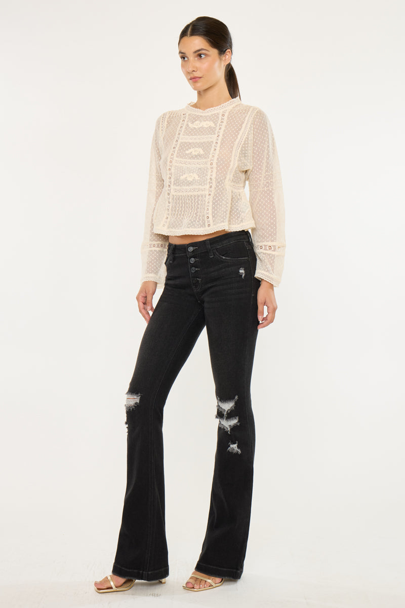 Harlo Mid Rise Flare Jeans - Official Kancan USA