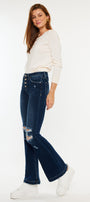 Jaden Mid Rise Flare Jeans (Petite) - Official Kancan USA