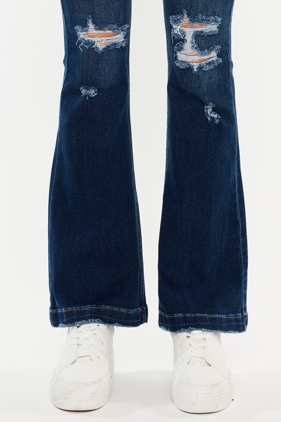 Jaden Mid Rise Flare Jeans (Petite) - Official Kancan USA