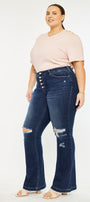 Harley Mid Rise Flare Jeans (Plus Size) - Official Kancan USA