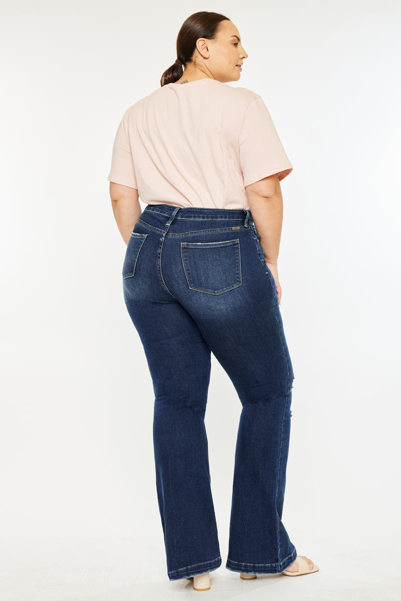 Harley Mid Rise Flare Jeans (Plus Size) - Official Kancan USA
