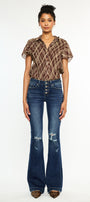 Harlowe Mid Rise Flare Jeans - Official Kancan USA
