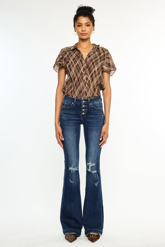 Harlowe Mid Rise Flare Jeans - Official Kancan USA