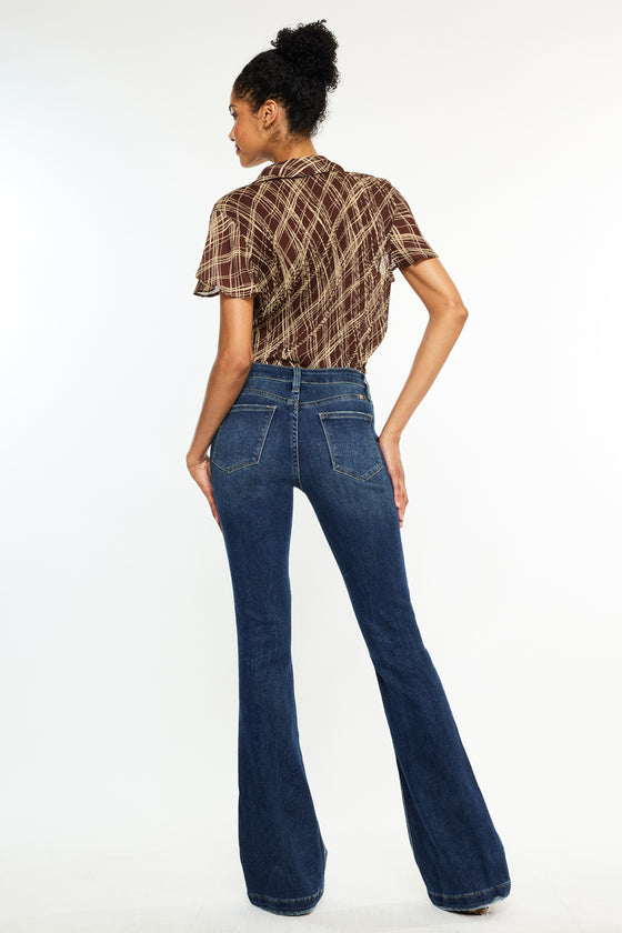 Harlowe Mid Rise Flare Jeans - Official Kancan USA
