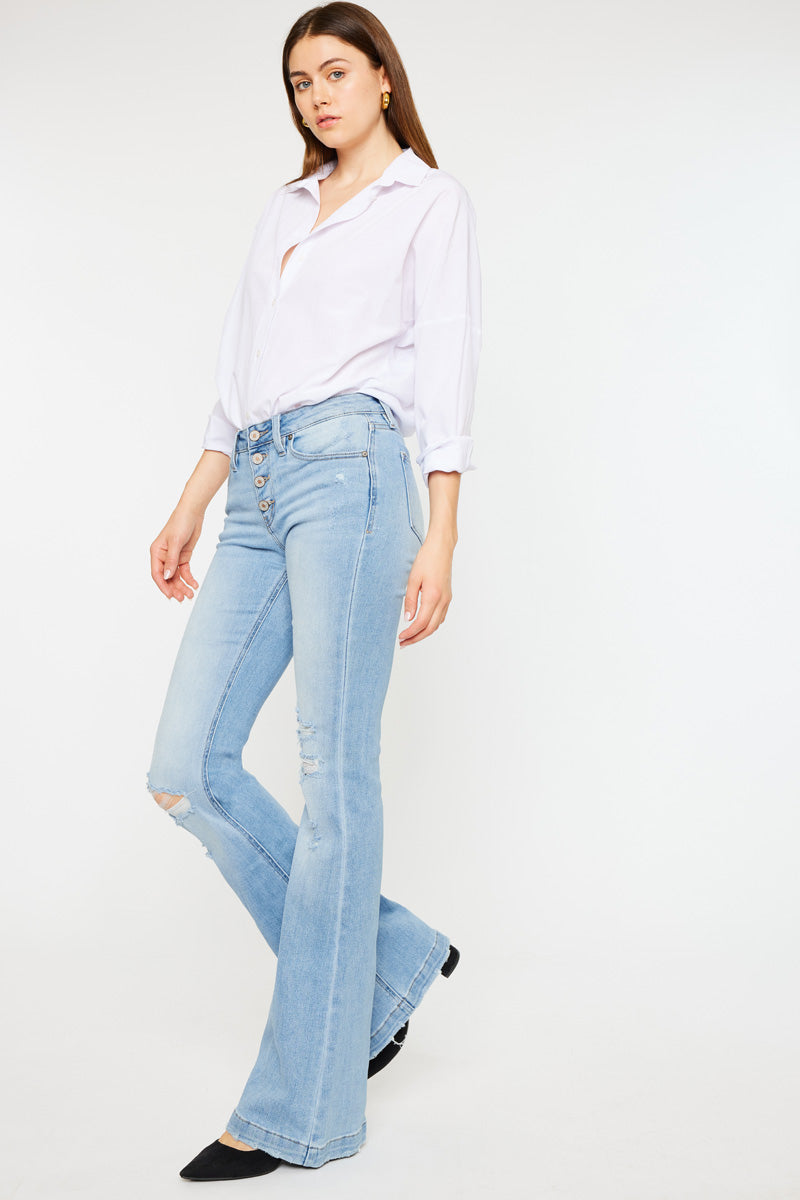 Harlowe Mid Rise Flare Jeans - Official Kancan USA