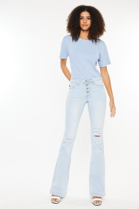 Harlowe Mid Rise Flare Jeans - Official Kancan USA