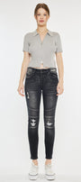 Peyton Mid Rise Moto Super Skinny Jeans - Official Kancan USA