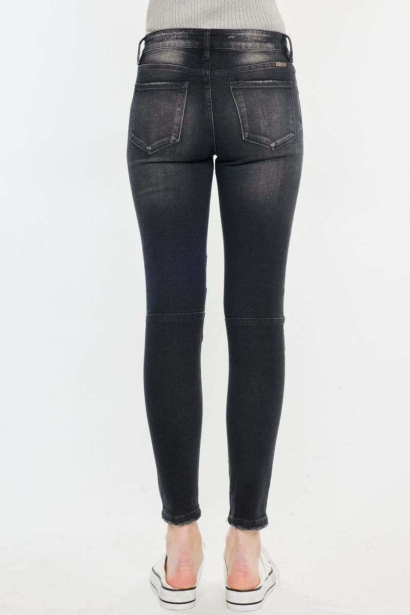 Peyton Mid Rise Moto Super Skinny Jeans – Kancan USA