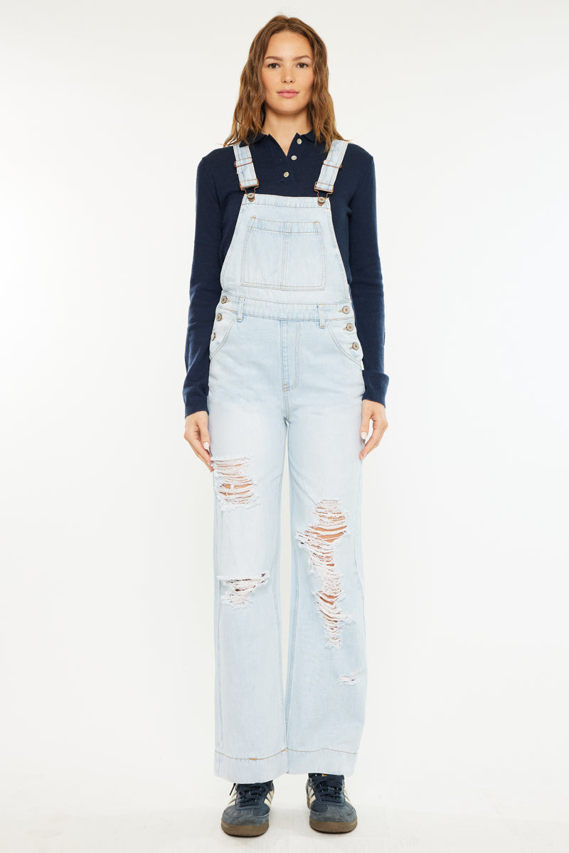 Malibu High Rise Wide Leg Overalls - Official Kancan USA