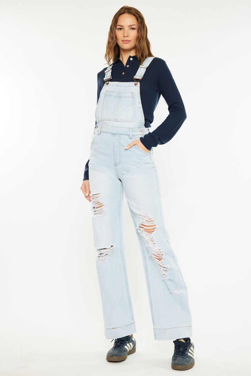 Malibu High Rise Wide Leg Overalls - Official Kancan USA