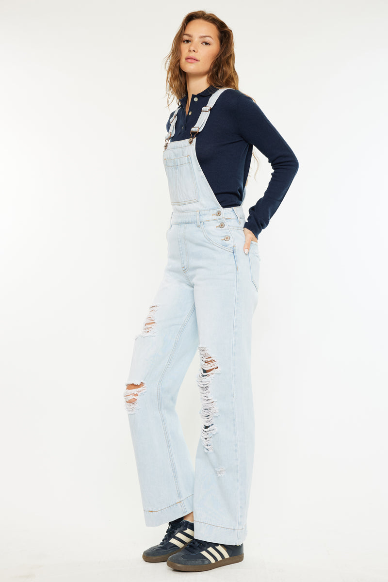 Malibu High Rise Wide Leg Overalls - Official Kancan USA