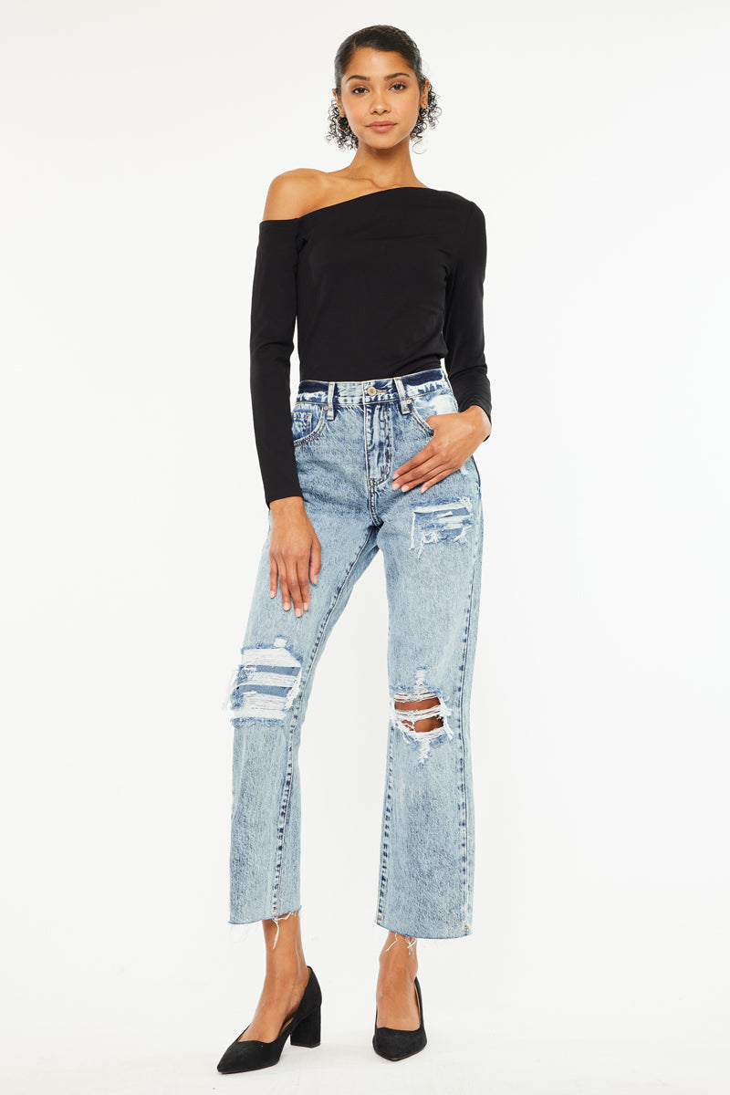 Chesney High Rise Straight Leg Jeans - Official Kancan USA