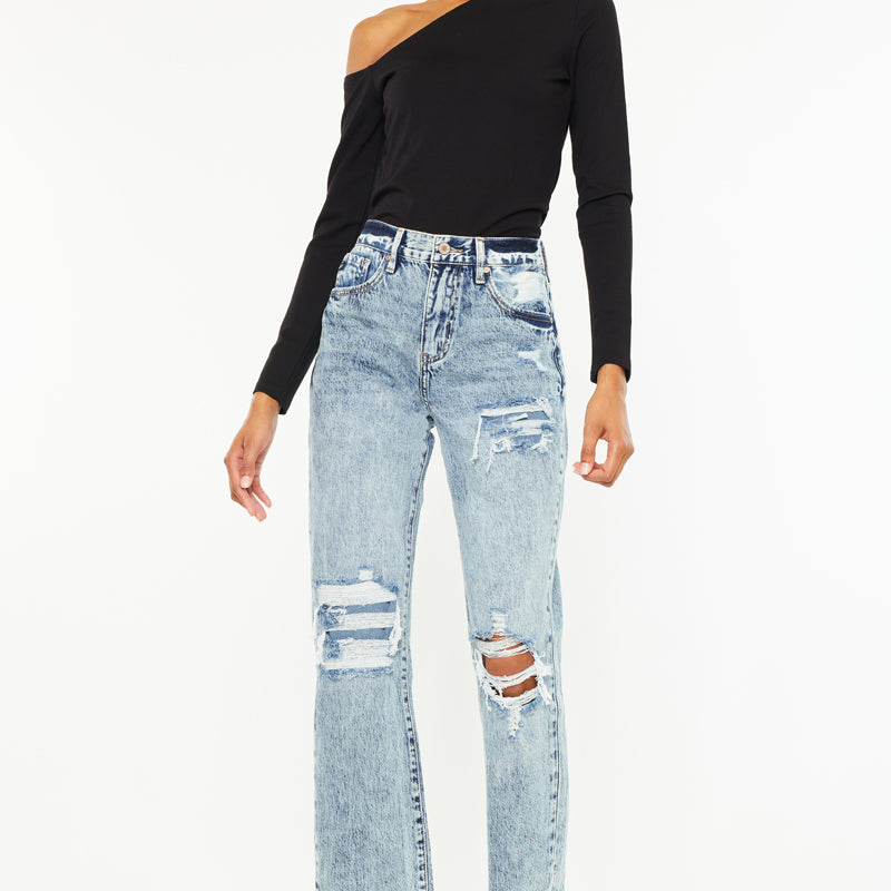 Chesney High Rise Straight Leg Jeans - Official Kancan USA