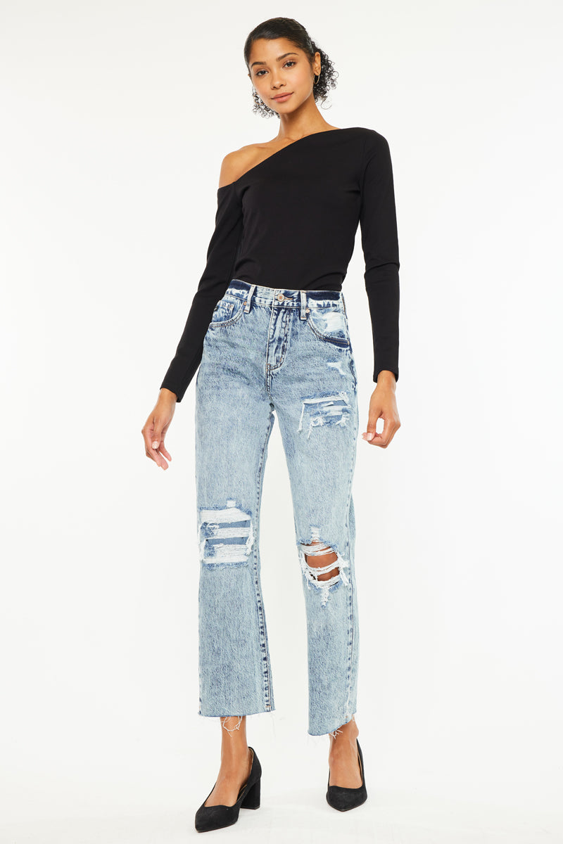 Chesney High Rise Straight Leg Jeans - Official Kancan USA