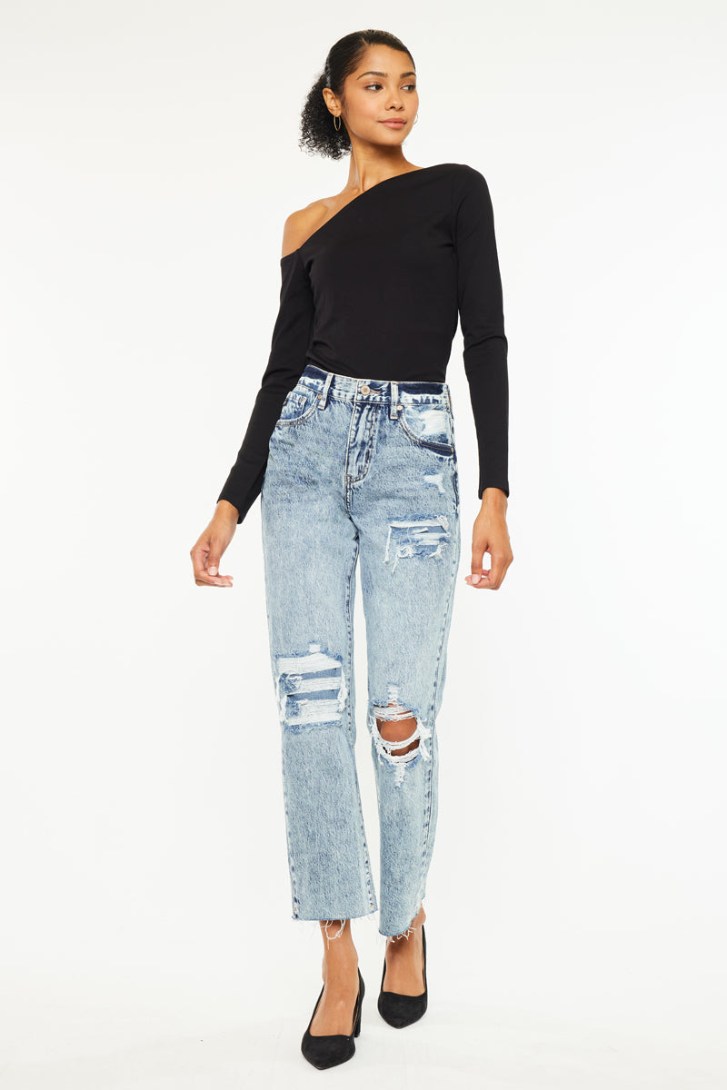 Chesney High Rise Straight Leg Jeans - Official Kancan USA