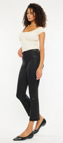 Rosé High Rise Faux Leather Kick-Flare Pants - Official Kancan USA