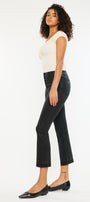 Rosé High Rise Faux Leather Kick-Flare Pants - Official Kancan USA