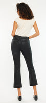 Rosé High Rise Faux Leather Kick-Flare Pants - Official Kancan USA