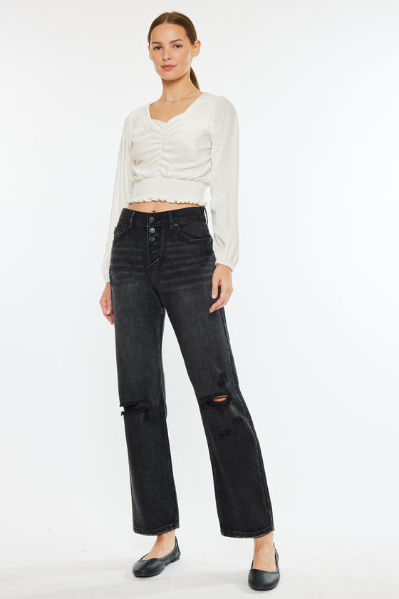 Lynne Ultra High Rise Straight Leg Jeans - Official Kancan USA