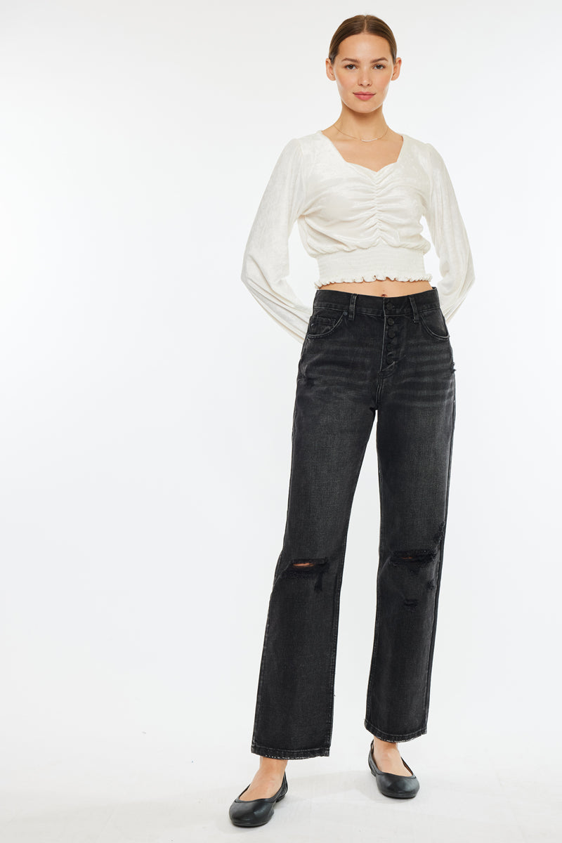 Lynne Ultra High Rise Straight Leg Jeans - Official Kancan USA