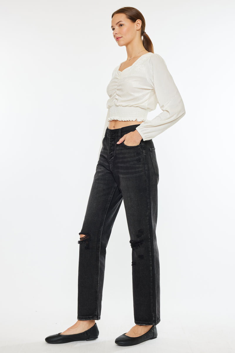 Lynne Ultra High Rise Straight Leg Jeans - Official Kancan USA