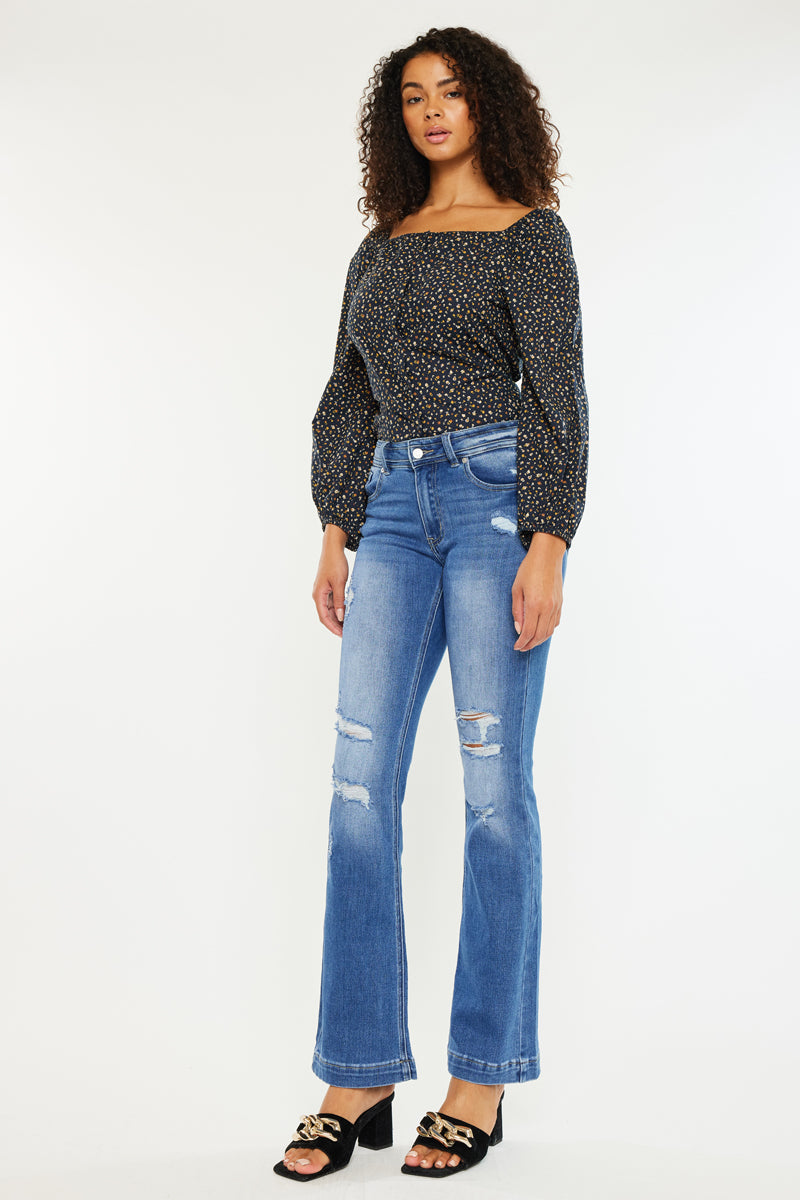 Bernadette Mid Rise Bootcut Jeans - Official Kancan USA