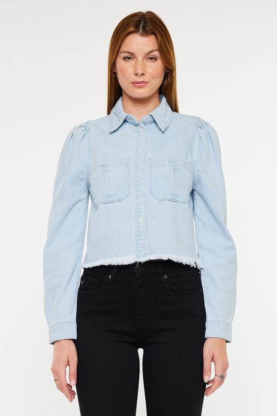 Madeline Cropped Button Down Shirt - Official Kancan USA