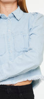 Madeline Cropped Button Down Shirt - Official Kancan USA