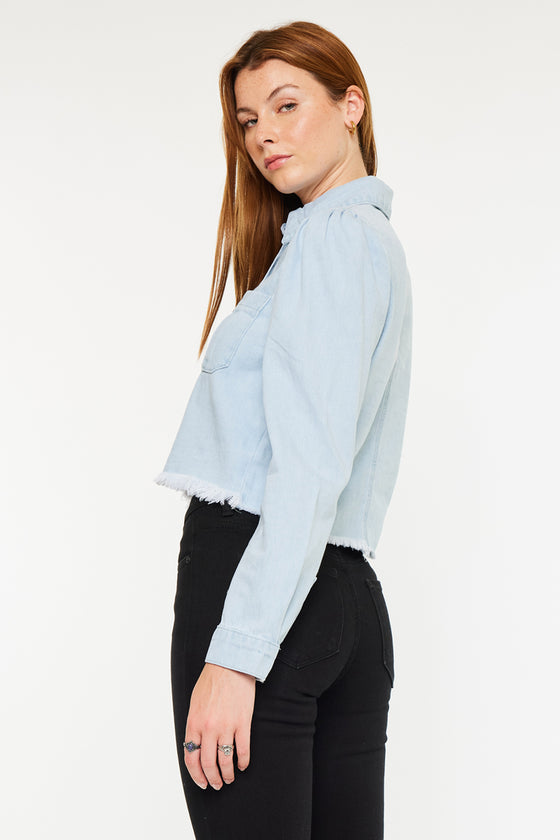 Madeline Cropped Button Down Shirt - Official Kancan USA