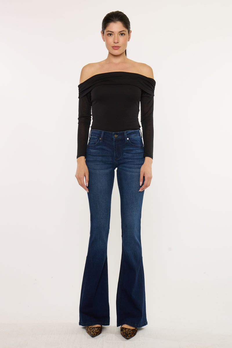 Trisha Mid Rise Classic Flare – Kancan USA