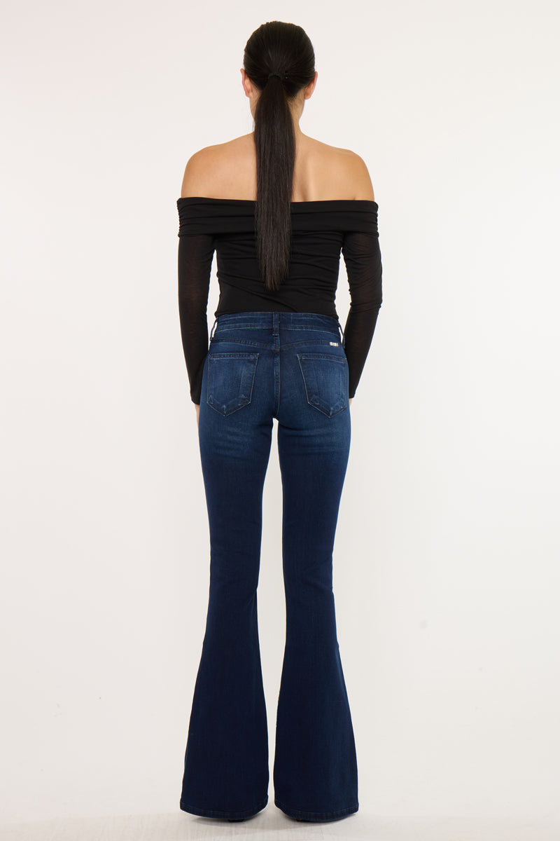 Trisha Mid Rise Classic Flare Jeans – Kancan USA